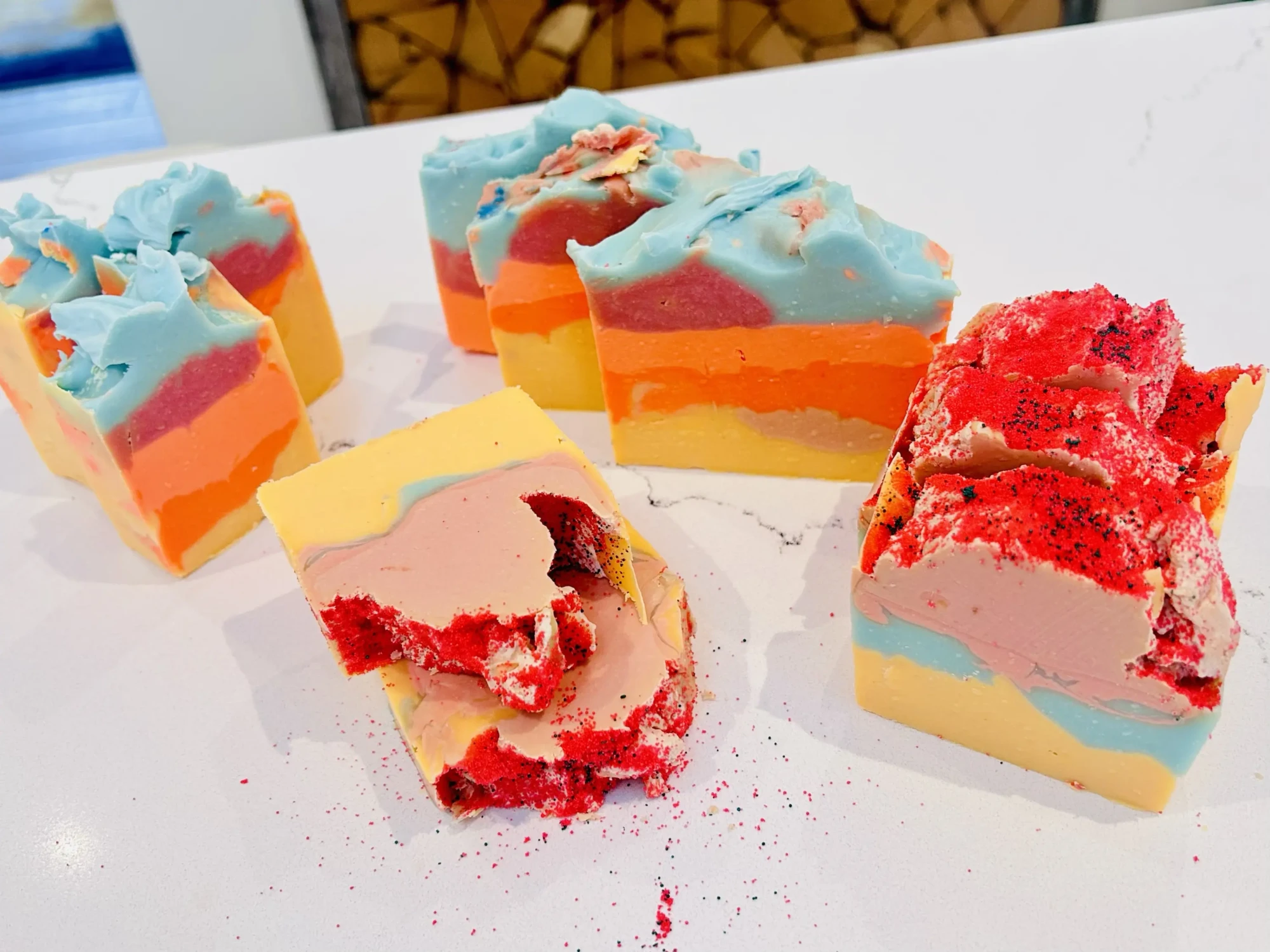 Mango & Papaya Soap with Natural Luffa