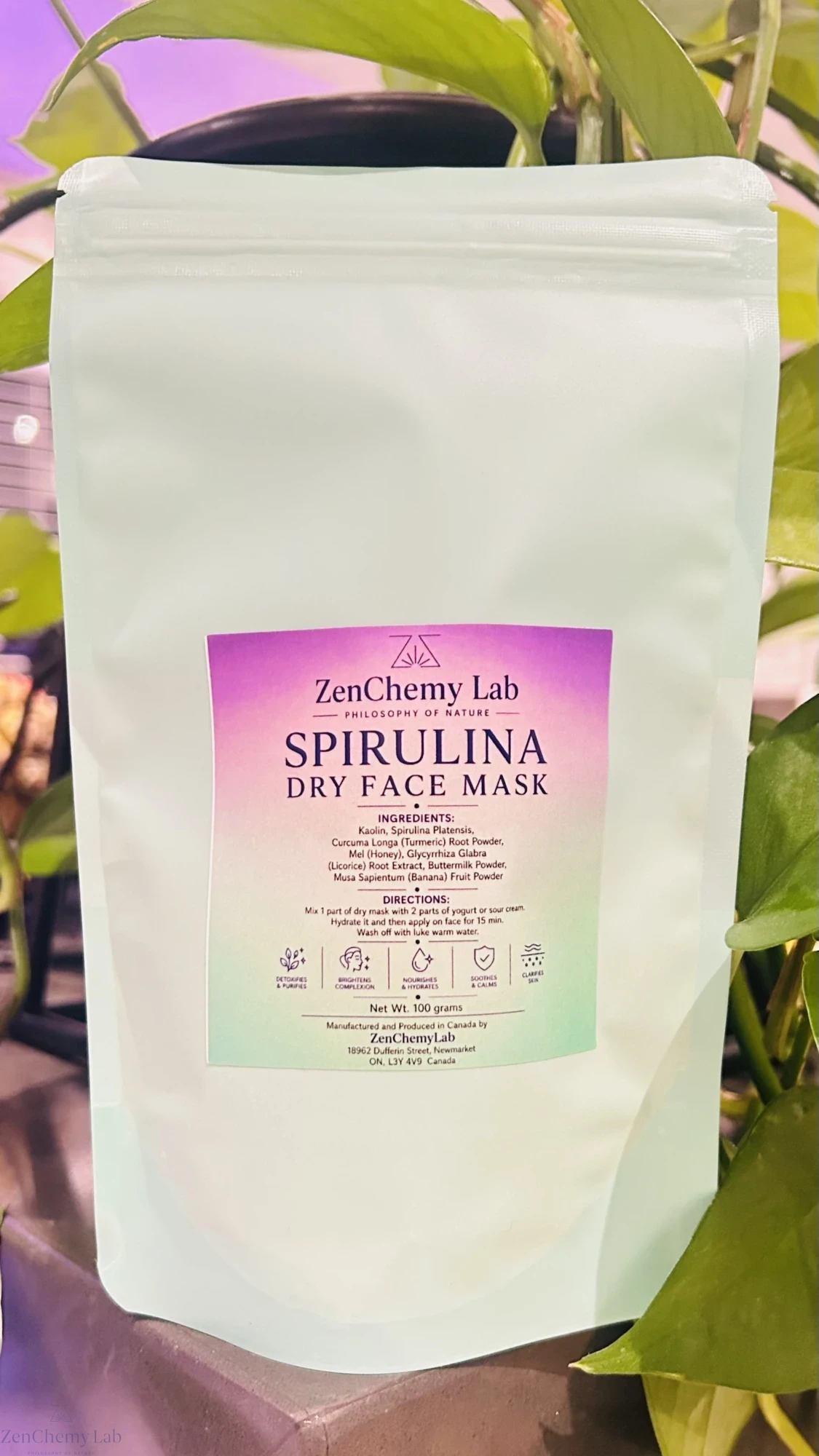 Spirulina Dry Face Mask.