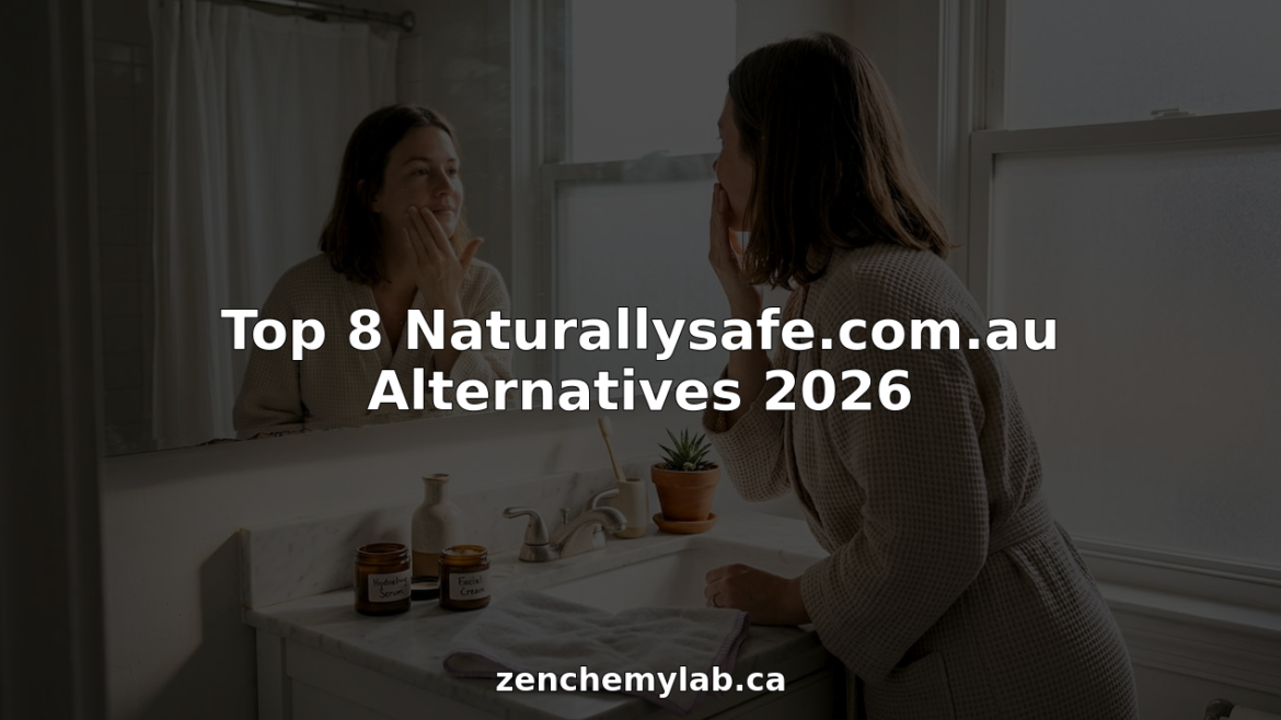 Woman using natural skincare at home bathroom shelf