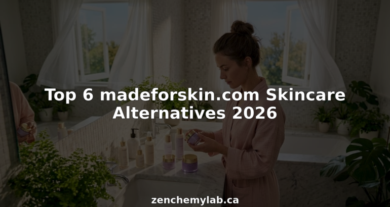 Woman comparing skincare products at bathroom counter