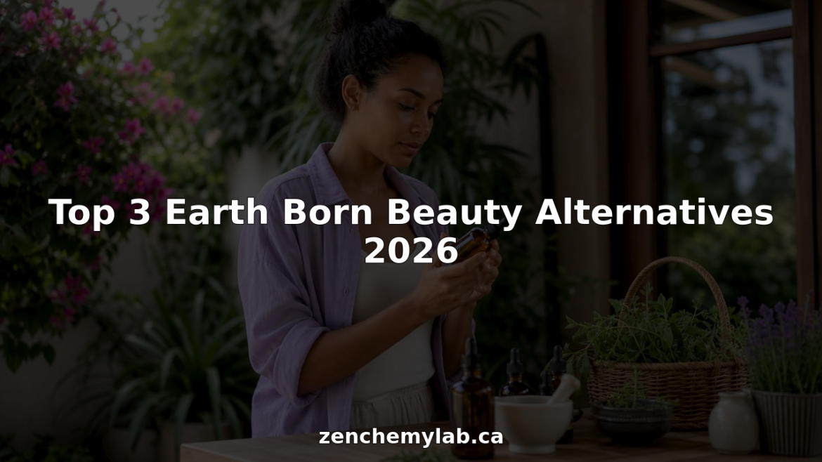Woman selecting natural skincare products at home