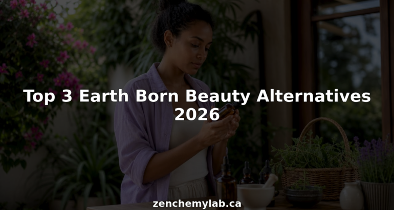 Woman selecting natural skincare products at home