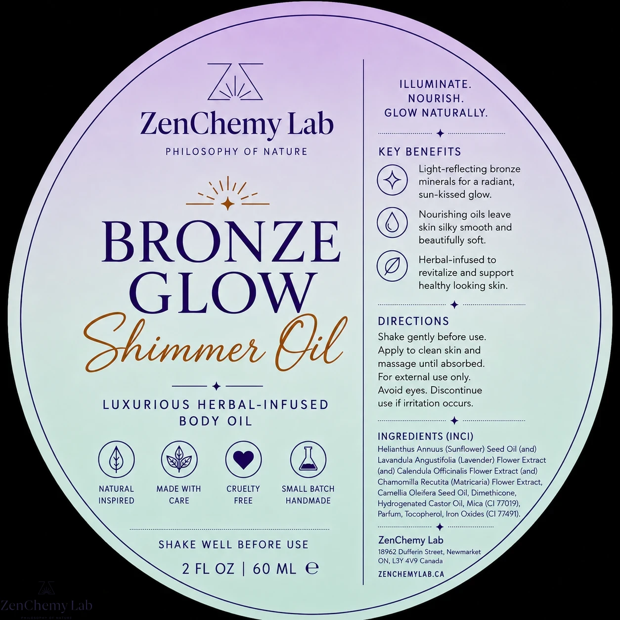 Bronze Glow Shimmer oil body and face - Image 2