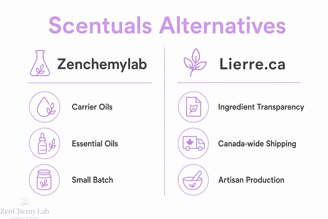 Comparison infographic of Scentuals alternatives