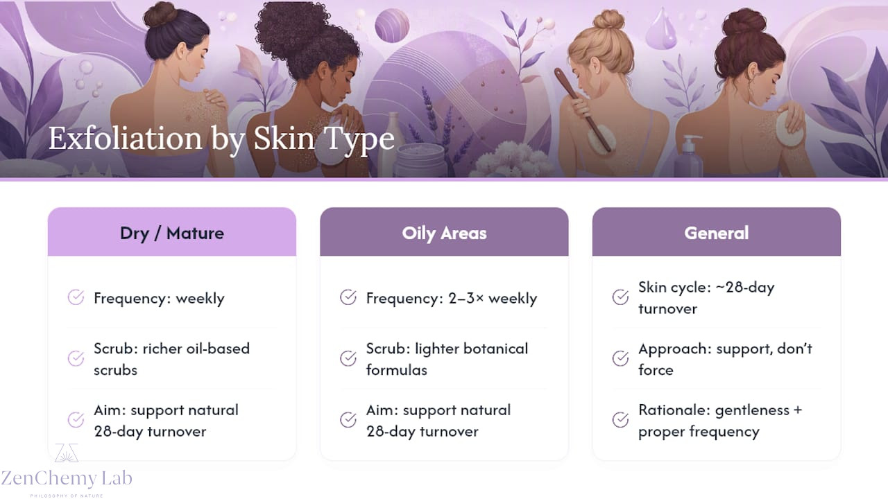 Zenchemylab's take on gentle, natural exfoliation rituals — overview diagram