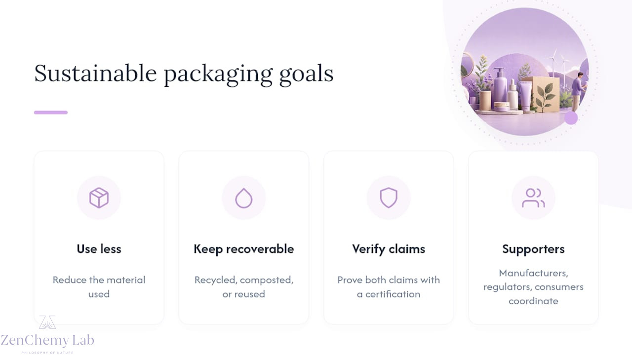 Three goals and stakeholders for sustainable packaging