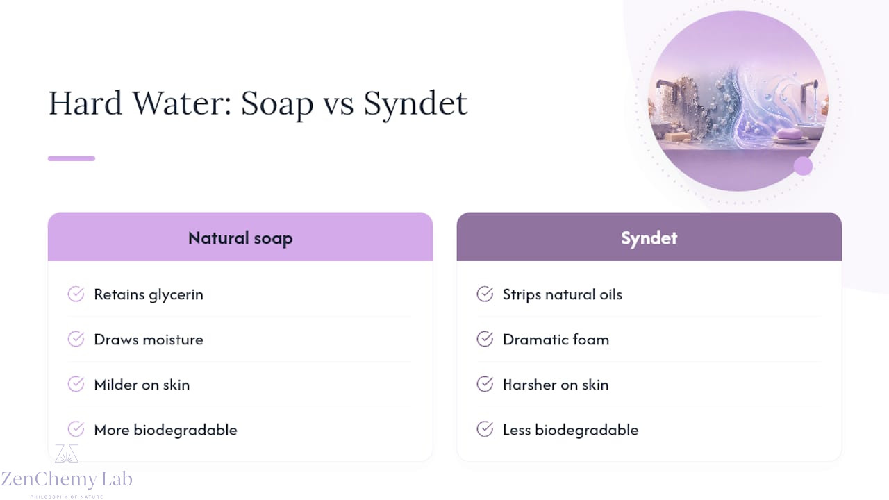 How hard water affects your skin and hair — overview diagram